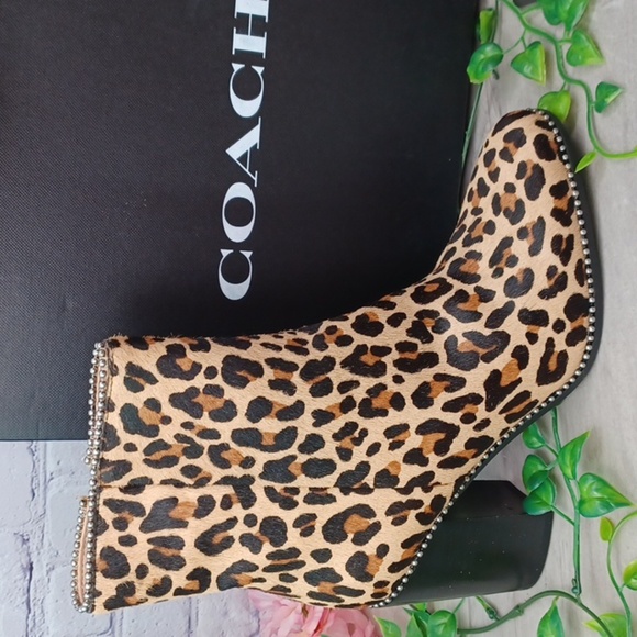 Coach Drea Beadchain Calfhair Bootie NIB - Picture 1 of 12